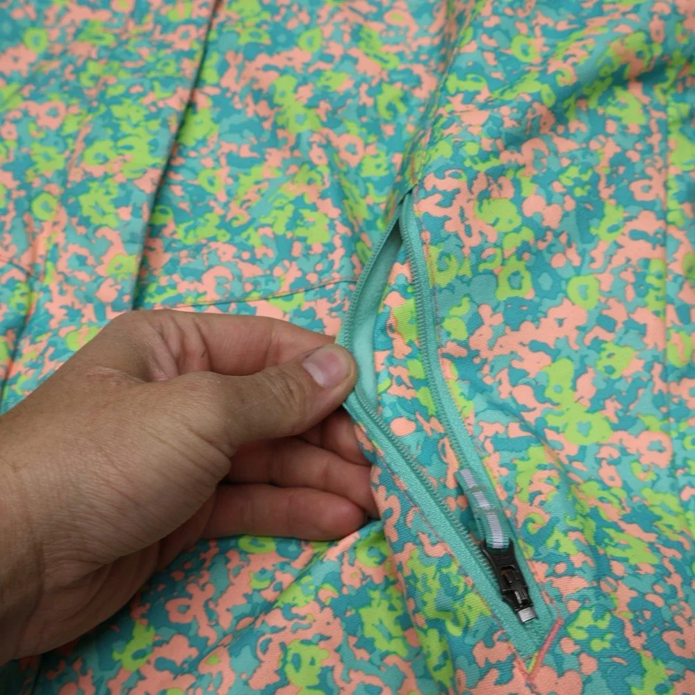 Columbia Jacket Girls Large 14/16 Green Bugaboo II Floral Print Full Zip Winter‎